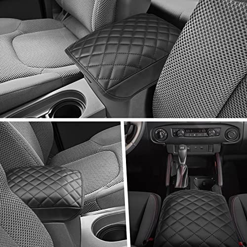 INTGET Center Console Armrest Cover for 2005-2021 Nissan Frontier Accessories 2005-2015 Nissan Xterra Accessories Leather Middle Arm Rest Protector Console Lid Cover - Image 4