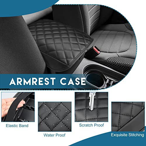 INTGET Center Console Armrest Cover for 2005-2021 Nissan Frontier Accessories 2005-2015 Nissan Xterra Accessories Leather Middle Arm Rest Protector Console Lid Cover - Image 3