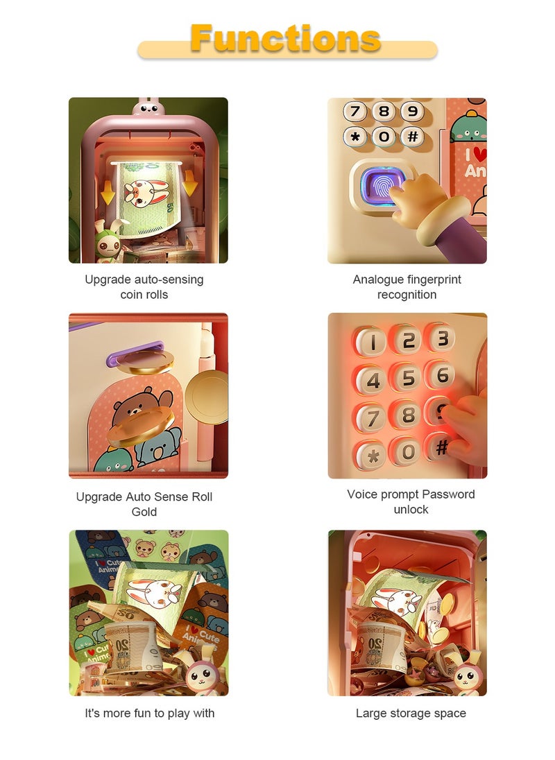 MaBaby Electronic Money Bank for Kids, Money Saving Box with Password, Safe Cash Coin Saving Bank Toys for Ages 8-13 Girls Boys Gift  - Image 5