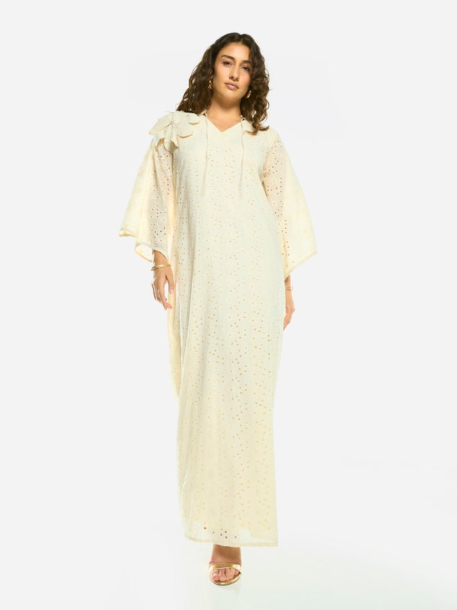 House of Moda Bow Detail Lace Cut-Out Maxi Dress - Image 2
