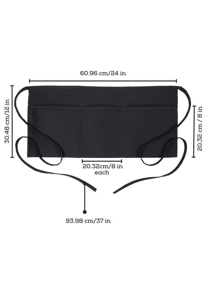 Avalon Kitchen Server aprons with 3 Pockets - Waitress Apron - Waist apron 24x12 Inches Made from 100% Polyester half apron - Image 5