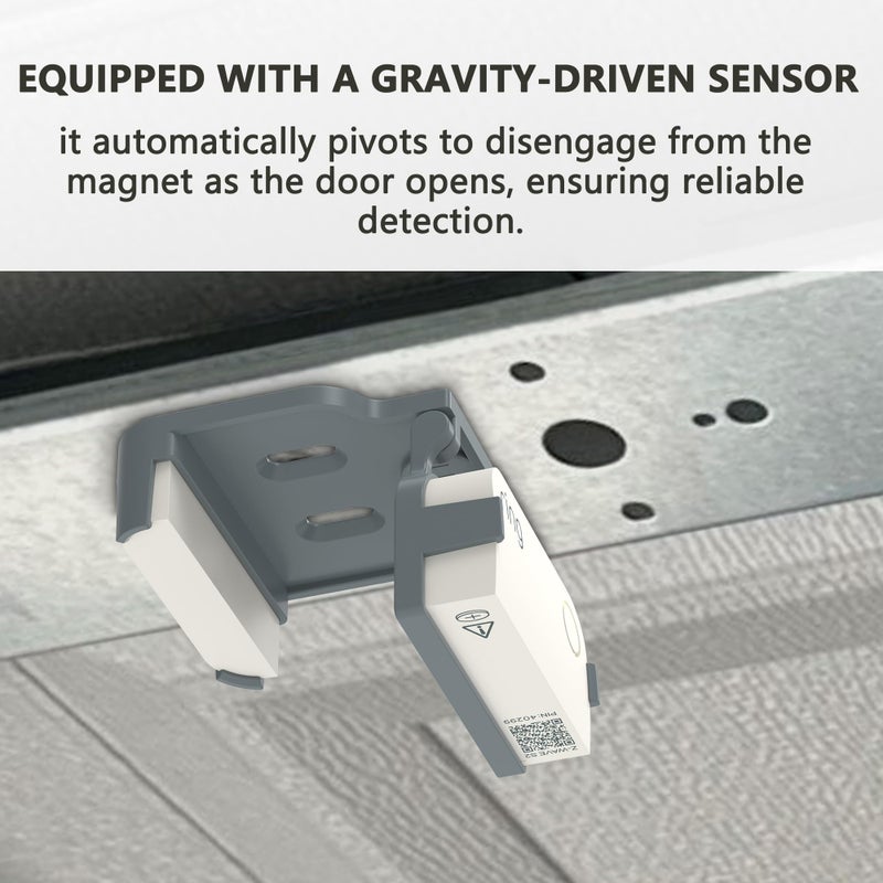 Touzanious Garage Door Bracket for Ring Alarm Contact Sensor 2nd Gen â€“ Gray Mount with Snap Clip & Screws â€“ Secure Fit, Easy Install, Ring Compatible Accessory (1-Pack, Sensor Not Included) - Image 2