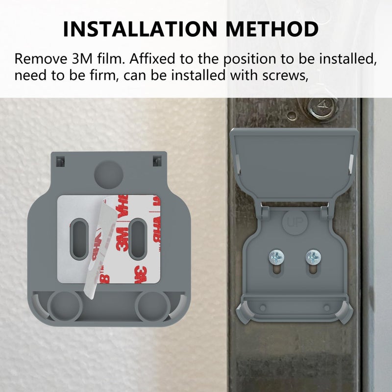Touzanious Garage Door Bracket for Ring Alarm Contact Sensor 2nd Gen â€“ Gray Mount with Snap Clip & Screws â€“ Secure Fit, Easy Install, Ring Compatible Accessory (1-Pack, Sensor Not Included) - Image 3