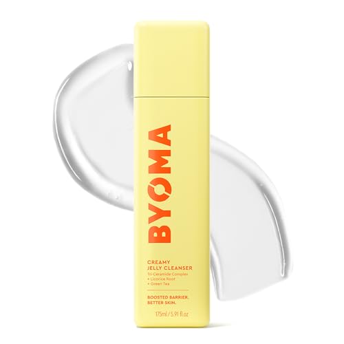 BYOMA منظف جل كريمي من BYOMA - منظف وجه مرطب لإصلاح حاجز البشرة - غسول وجه ثلاثي السيراميد للبشرة الحساسة وجميع أنواع البشرة - يزيل المكياج والزيوت الزائدة بلطف - 5.91 أونصة سائلة - Image 1
