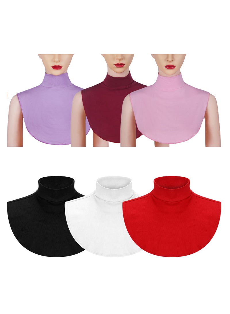Zikra Fake Turtleneck , 6 Pieces Dickey Collars Half Top Mock Blouse Collar Neck False Turtleneck Neck for Women Girls - Image 1