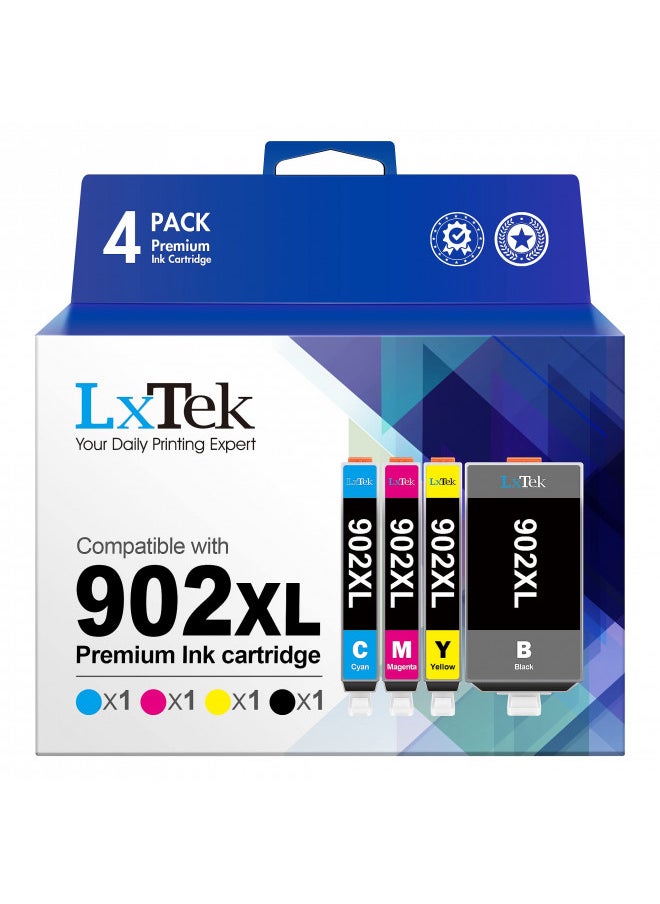 LxTek LxTek Compatible Ink Cartridge Replacement for HP 902XL 902 XL Ink Cartridge Compatible with Officejet 6978 6968 6962 6958 Printer (4 Pack)  - Image 2