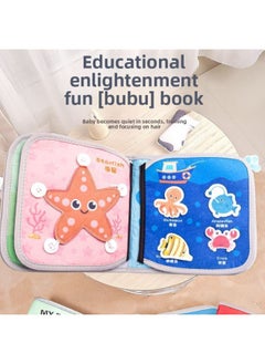Generic Baby Sticky Cloth Book Montessori Early Education Tear-proof Cloth Book Baby 6 Months Three-dimensional Chinese And English Hand Tear Book Toy-Specifications:Animal Cloth Book  - Image 3