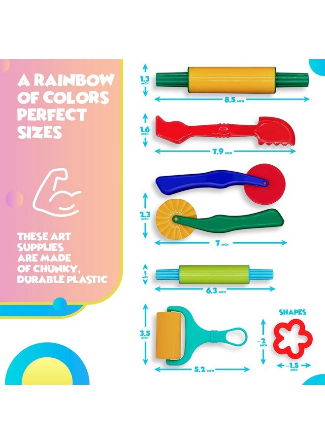 DIMROM Clay and Play Dough Tools Six Piece Set - Ages 3 & Up (18pcs) - Image 3