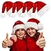 kortes 4 Pack Plush Kids Santa Hat Unisex Christmas Hats Classic Velvet Fabric Comfort Double Line Plush Santa Hat for Kids Children Toddler New Year Party Supplies Red4Pack - Image 3