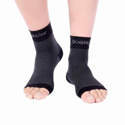 Doc Miller Ankle Brace for Women & Men – Foot Compression Sleeve, Toeless Wrap & Support for Pain Relief, Plantar Fasciitis, Achilles Tendonitis & Injury Recovery, 1 Pair - Image 4