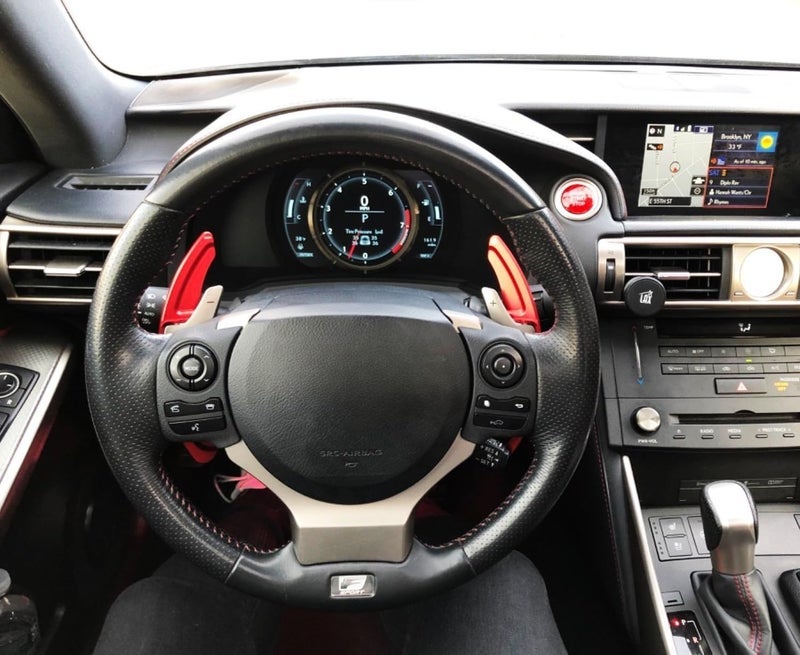 iJDMTOY Sports Red CNC Billet Aluminum Larger Paddle Shifter Extensions Compatible with Lexus IS250 IS300 IS350 RC350 RC300 NX300 NX200t CT200h, etc - Image 1
