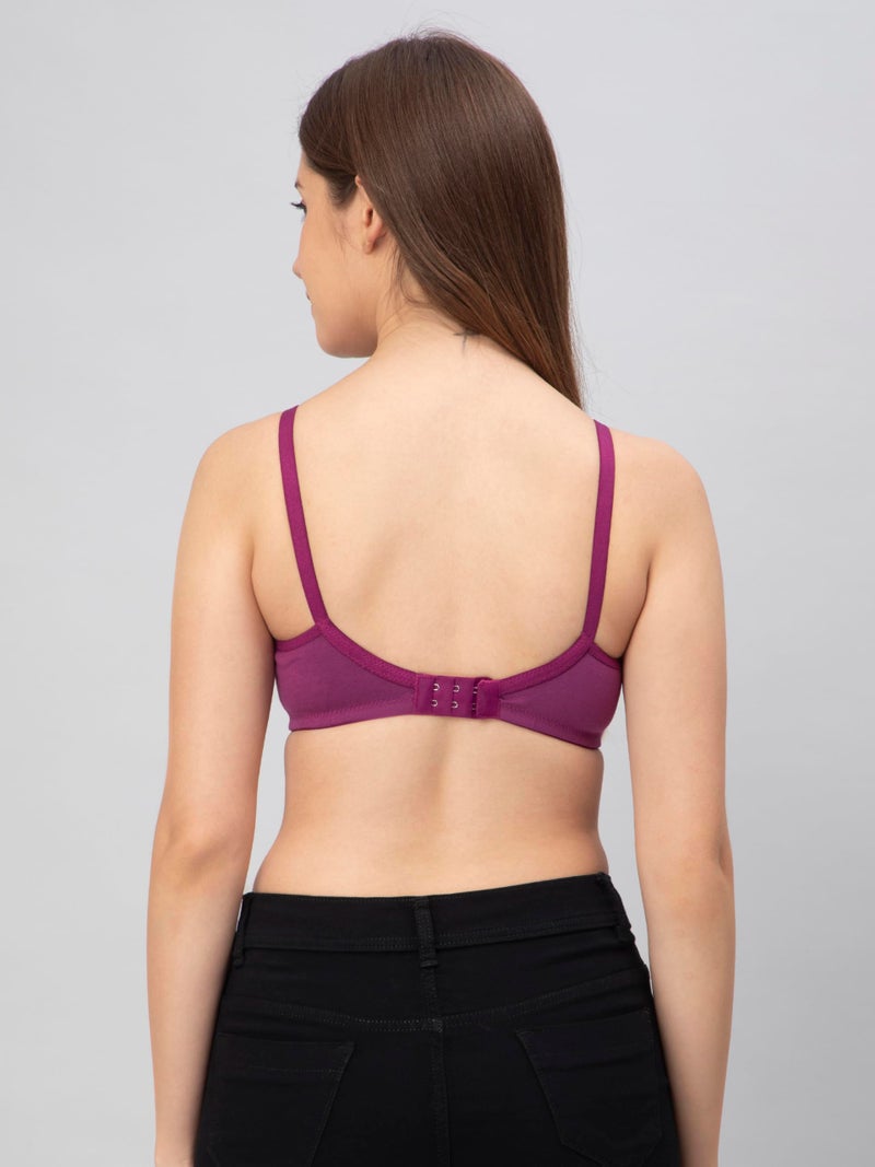 CEE 18 Women's Cotton Hosiery Non-Padded Non-Wired Maternity Bra(Pack of 3,32c,Navy,Coffee,RANIPINK) - Image 5