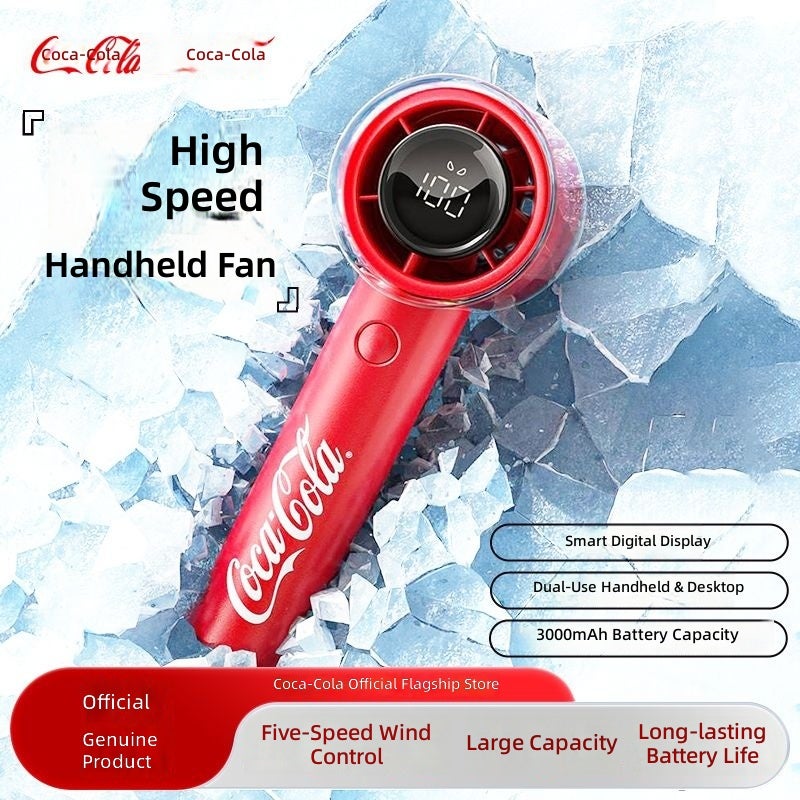 Coca-Cola Handheld Fan - Portable Mini USB Fan for Office, Dorm, and Outdoors - Image 1