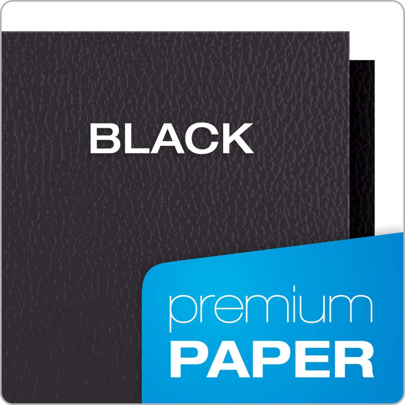 Oxford Monogram Executive Twin Pocket Folders, Letter Size, Black with Gold Foil Trim, 4 Pack (04161EE), 9" x 11 7/8" - Image 3