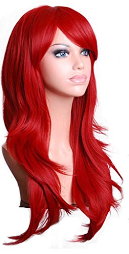 ANESHE Wigs 28" Long Wavy Hair Heat Resistant Cosplay Wig for Women (Red) - Image 2