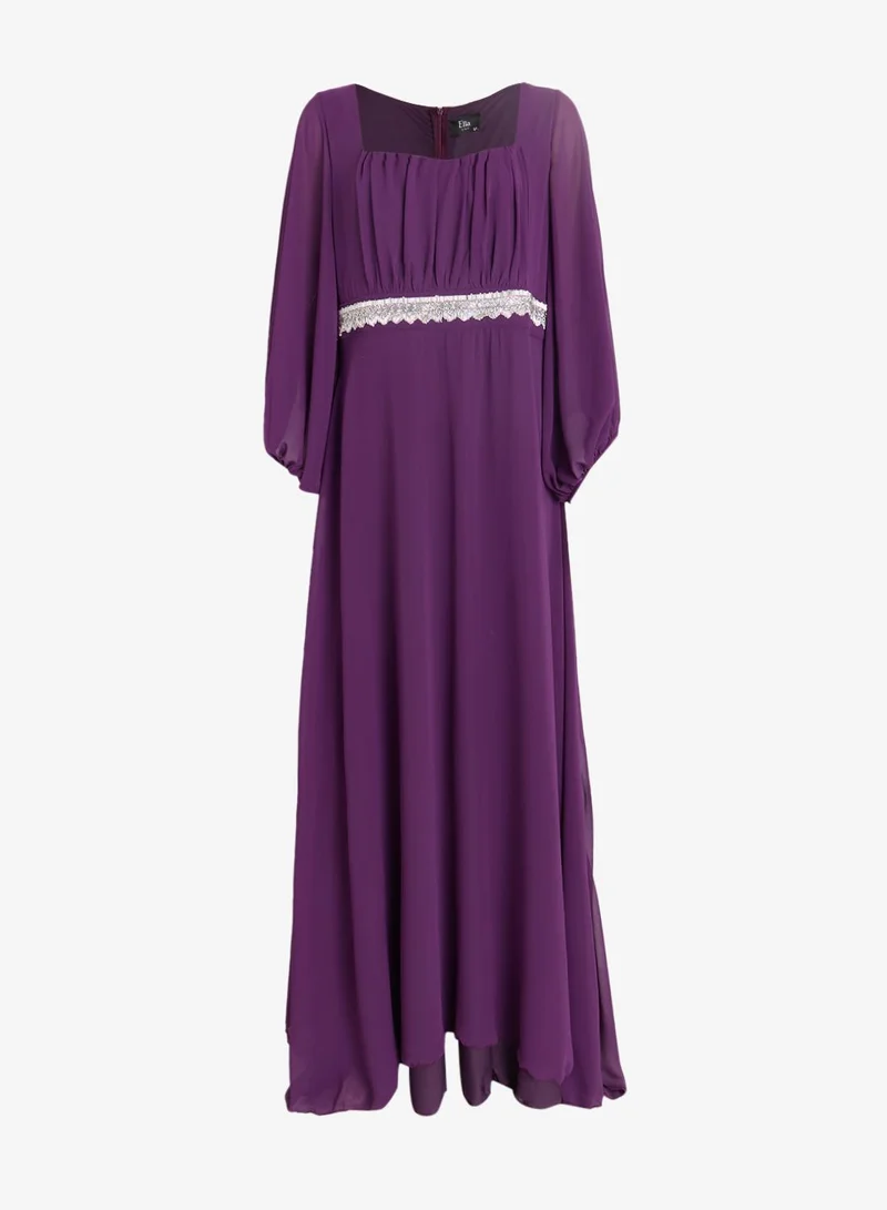 ايلا بلس فستان مقاس كبير بكتف مكشوف وشق