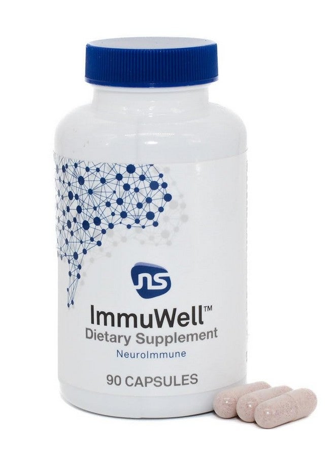 NeuroScience ImmuWell Immune Support Supplement - Fatigue, Energy & Mood Support - Aid an Overactive Immune System - Promote Balance & Brain Energy - with Beta Glucan & Vitamin C (90 Capsules) - Image 1
