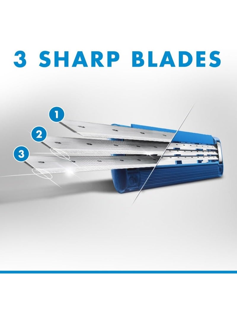 ماكينة حلاقة جيليت ماك 3 تيربو للرجال قابلة لإعادة التعبئة: 12 شفرة قابلة لإعادة التعبئة - Image 3