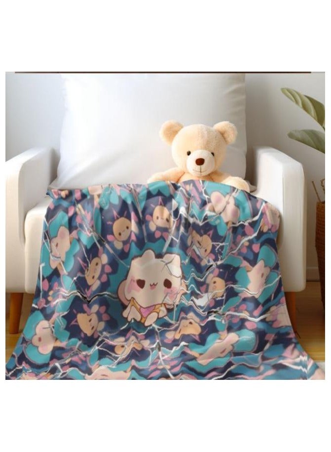 عام بطانية رقيقة من الفانيلا (دافئة ومريحة، ومناسبة للنوم واستخدام الألعاب وإزالة الغبار ومقاومة للرمل) 150 سم * 200 سم - 844 - Image 5