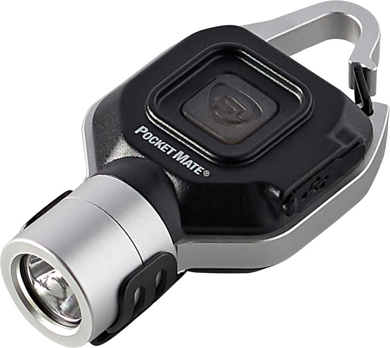 Streamlight 73300 Pocket Mate 325-Lumen Keychain/Clip-on USB Rechargeable Flashlight, Silver - Image 1