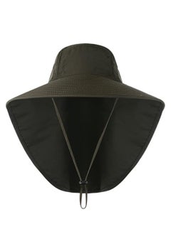 Vitacelli Sun Hat for Men/Women, Waterproof Wide Brim Bucket Hat UV Protection Boonie Hat for Fishing Hiking Garden Beach MIDNIGHT GREEN  - Image 1