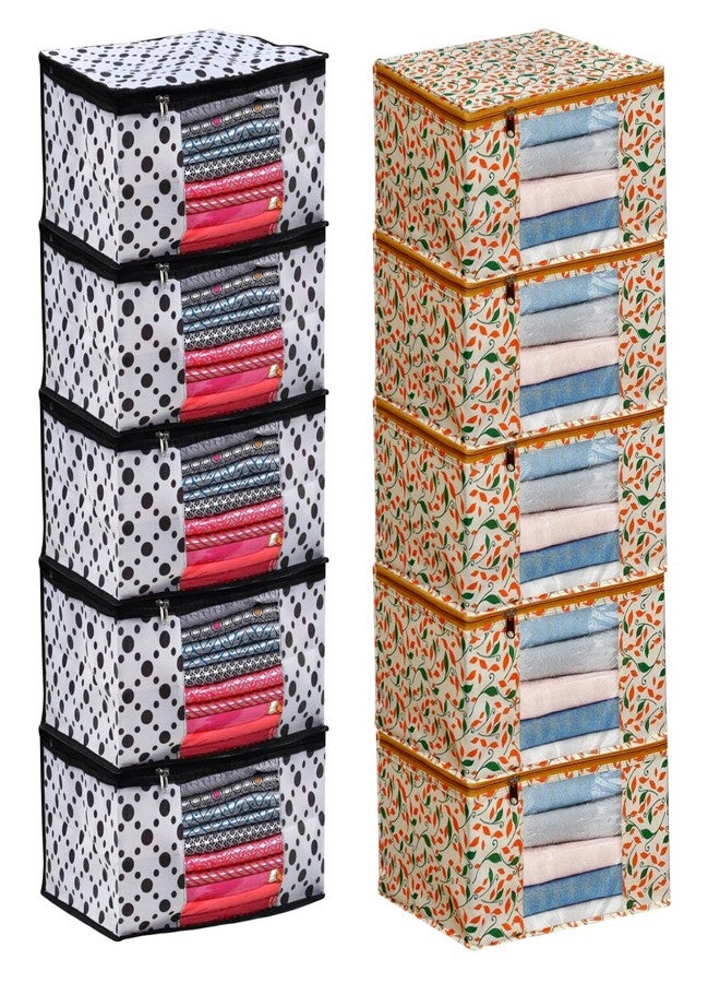 SHAPING FABRIC Garment Cover Non-Woven 90 GSM with Transparent Window & Double Metal Zipper - Pack of 10 | Dustproof Clothes Storage Bag for Sarees, Suits, Jackets, Shirts SBXLRL152493517524148524868 - Image 1