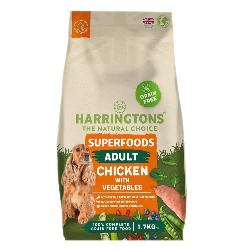 Harringtons Superfoods Chicken with Vegetables Adult Dry Dog Food
1.7kg - Image 1