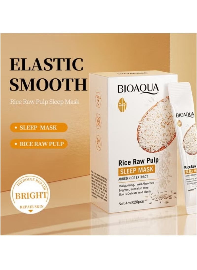 BIOAOUA Rice Sleep Facial Mask，Rice Original Slurry Sleep Facial Mask, Transparent, Portable, Moisturizing, Smearing, Wash free Freezing Mask，Sleep Facial Mask，Rice Slurry for Hydration and Transparency - Image 4