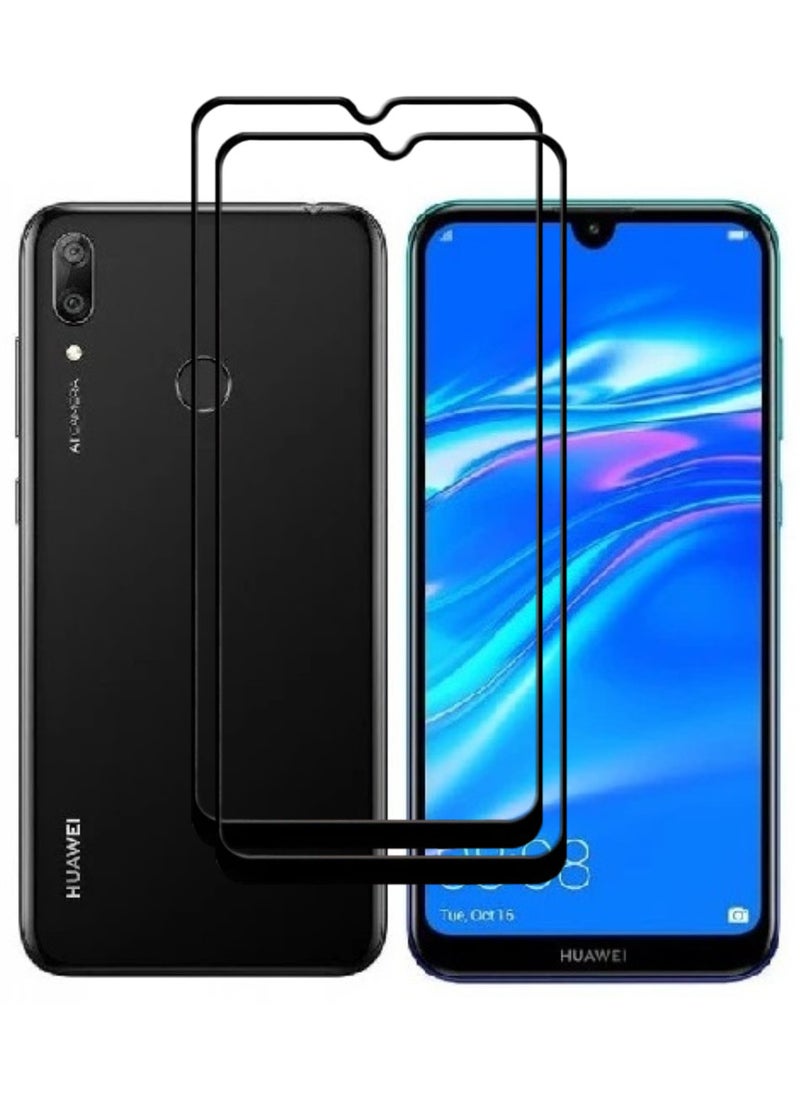 ACLIX 2 Pieces Antistatic ESD Dustproof Premium Quality High Definition Tempered Glass Screen Protector Designed For Huawei Y7 (2019) - Image 1