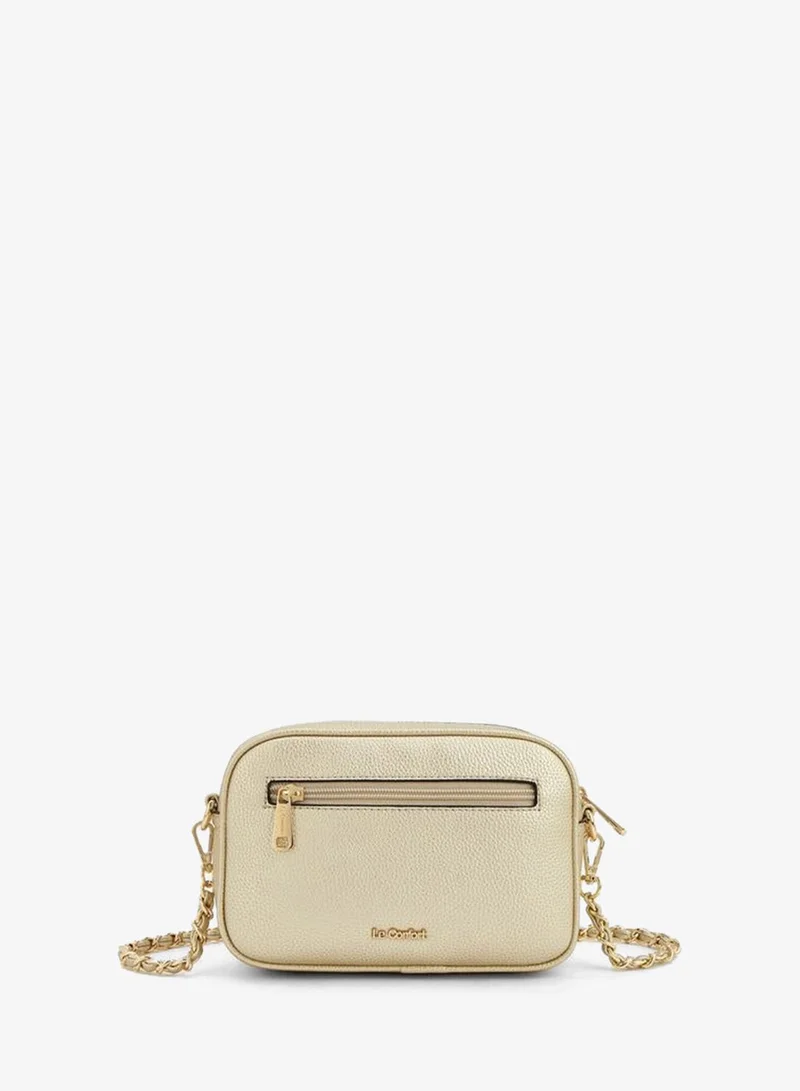 Le Confort GOLD Textured Crossbody Bag With Chain Strap for Women | Best Price UAE