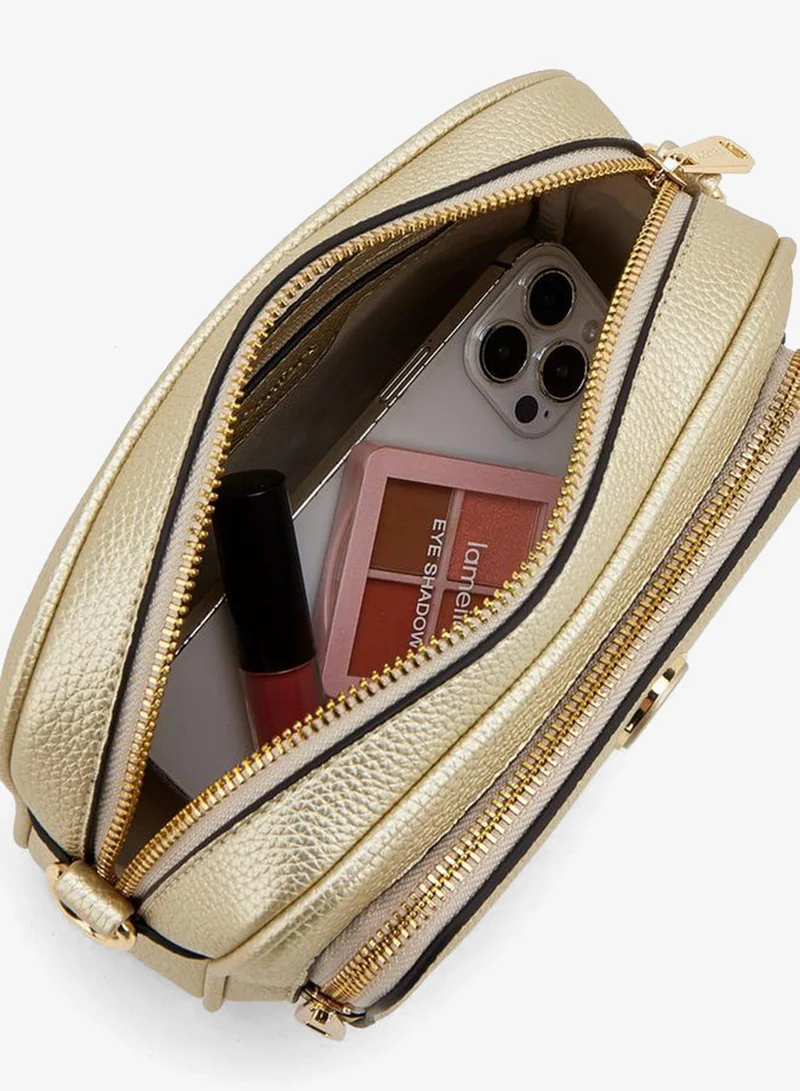 Le Confort GOLD Textured Crossbody Bag With Chain Strap for Women | Best Price UAE