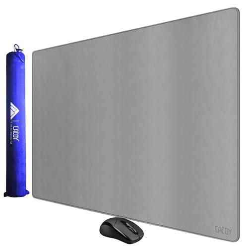 Cacoy 40 x 24 PU Leather Moues Pad for Desk XXL Large Computer Desk Pad Blotters for Keyboard and Mouse Waterproof Desk Mat Protector for Office and Home Grey - Image 1