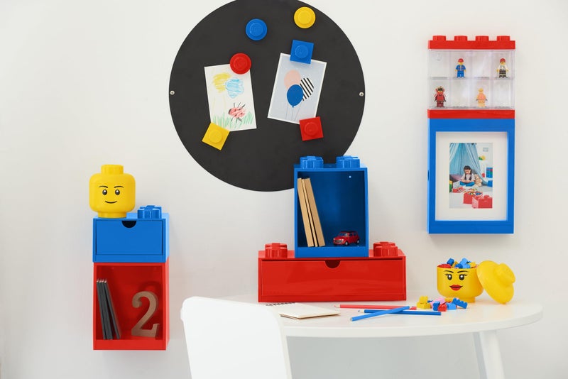 Room Copenhagen صندوق تخزين LEGO من ROOM Copenhagen 8 درج مكتبي، صندوق تخزين قابل للتكديس 8-دراسة، 12.4 × 6.2 × 4.4 بوصة، رمادي حجري - Image 4
