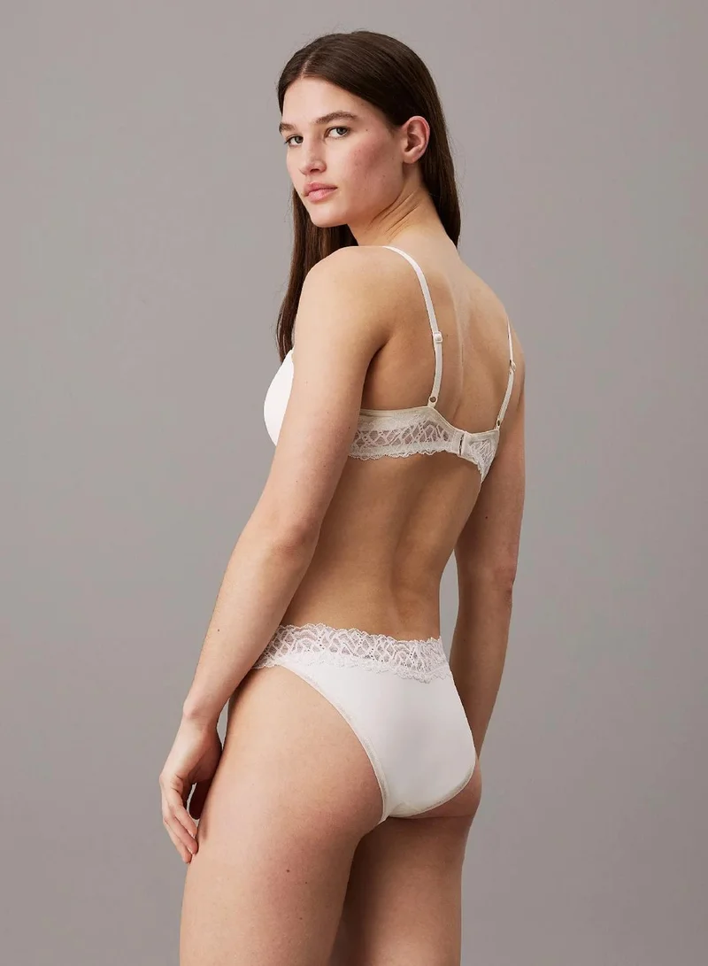 Calvin Klein Ivory Balconette Bra - Soft Stretch Lace for Women | Best Price UAE