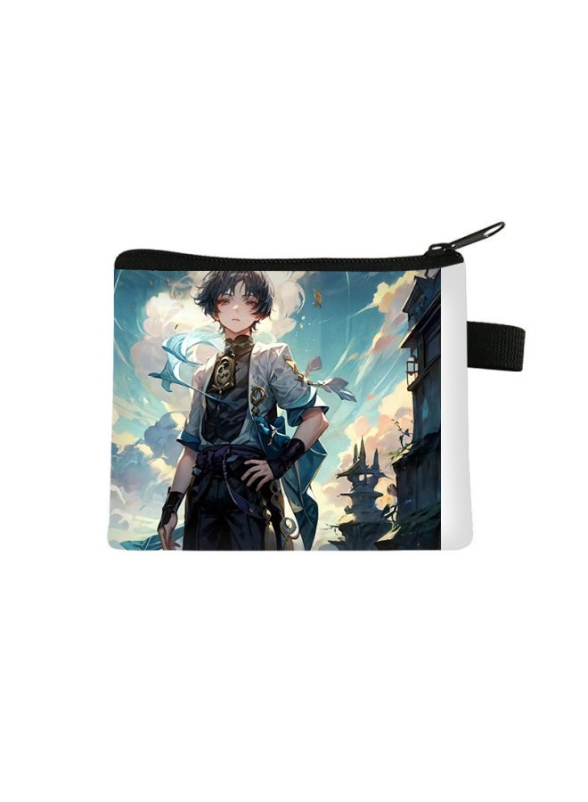 Genshin Impact Series Coin Purse Children's Mini Portable Key Card Holder Student Storage Bag Zipper Small Wallet