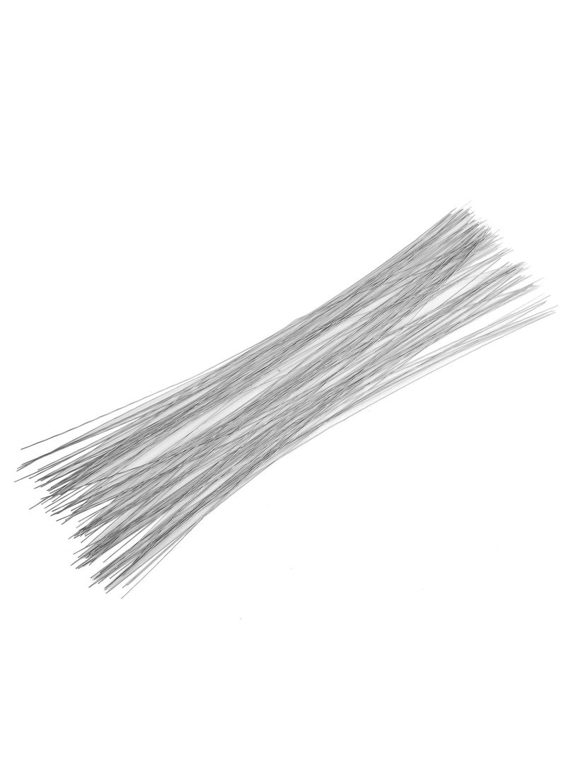 Prudiut Floral Wire 26 Gauge 100 Pcs Silver Florist Wire  14 Inch for Crafts Bouquet Stem Wrapping Wreath Making Flower Arrangement Supplies 