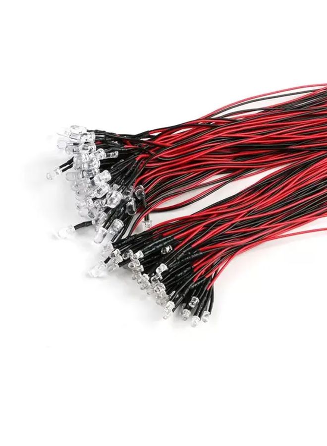 10 قطع من لمبة LED صفراء 5 مم بسلك 20 سم، جهد 5V 12V، مصباح تجريبي متعدد الألوان لسيارة التحكم عن بعد - Image 2
