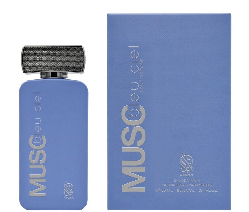 NYLAA Musc Bleu Ciel Eau De Parfum(EDP) 100ML | Premium Perfume for Men | Long Lasting Fragrance | Daily Use Perfume - Image 1