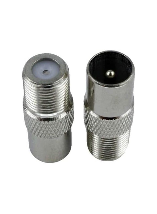 SOLDOUT STB Quick Plug RF Coax F Female to TV Male IEC Coaxial Connector F Connector TV Coaxial plug (Pack of 5) - Image 2