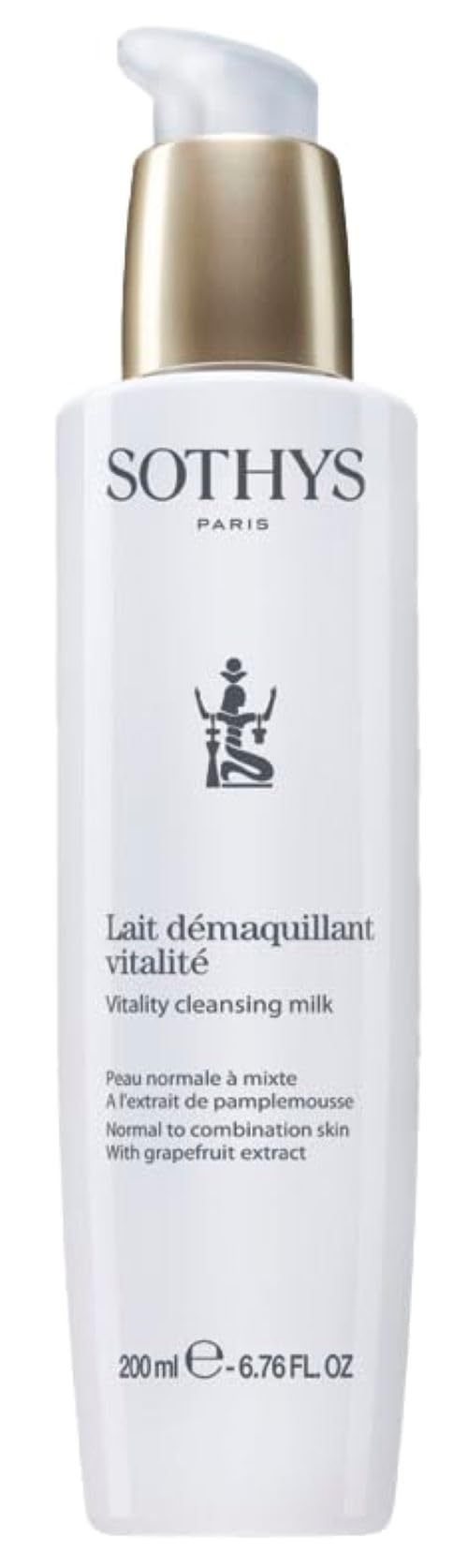 SOTHYS Vitality Cleansing Milk  Refreshing Daily Face Cleanser  Hydrating Grapefruit Extract for Normal or Combination Skin