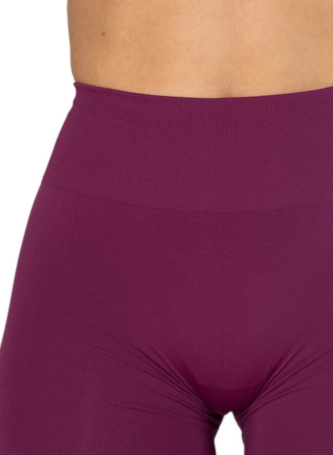 AUROLA Dream Collection Workout Leggings for Women High Waist Seamless Scrunch Athletic Running Gym Fitness Active Pants Magenta L - Image 2