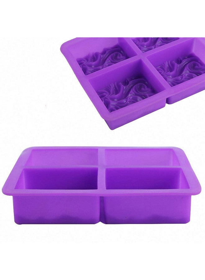 HiParty Ocean Wave Soap Mold Sea Wave Silicone Cake Baking Pan Jelly Pudding Mousse Mould Nautical Handmade Cloud Cold Process Soap Mold, 3.5 Oz Cavities, 4 Bars - Image 3