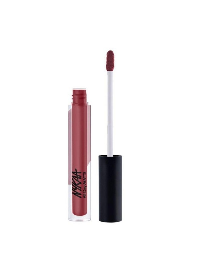 Nykaa All Day Matte Waterproof, Transfer Proof, Mask Proof, 12H Liquid Lipstick - Soul Sister - Image 1
