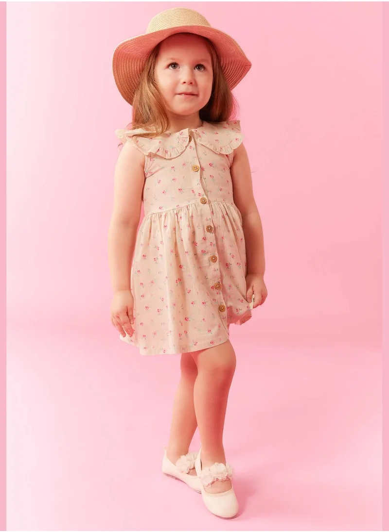 DeFacto BabyGirl Big Neck Sleeveless Woven Dress
