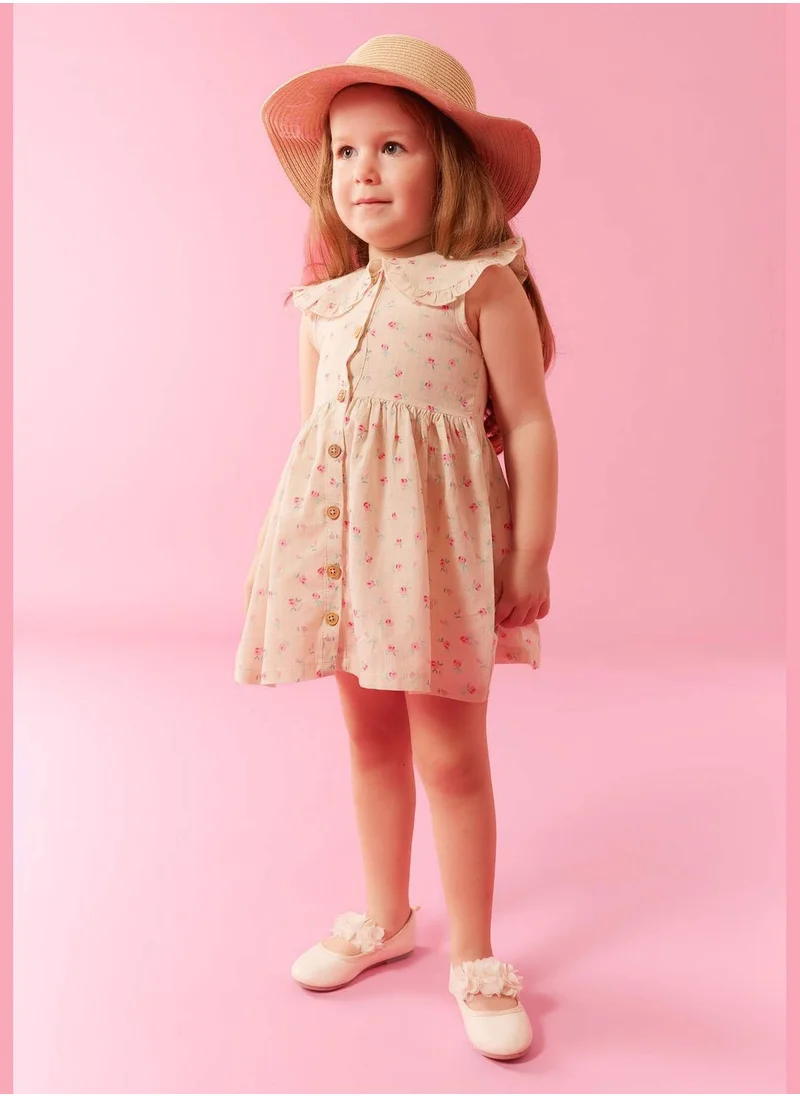 DeFacto BabyGirl Big Neck Sleeveless Woven Dress