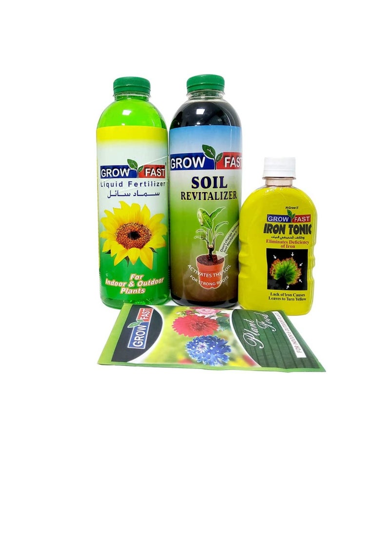 GROW FAST - Grow Fast Fertilizers Plant Food Iron Tonic for Outdoor & Indoor Plants - Image 1