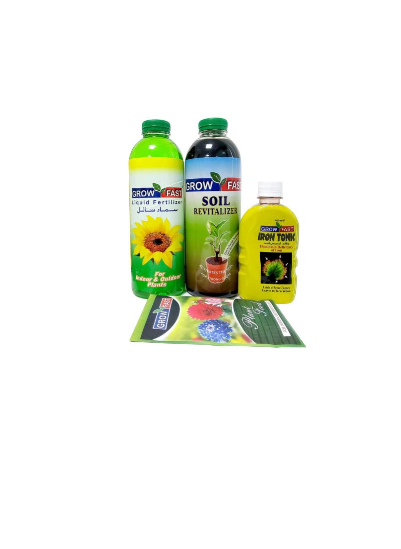 GROW FAST - Grow Fast Fertilizers Plant Food Iron Tonic for Outdoor & Indoor Plants - Image 1