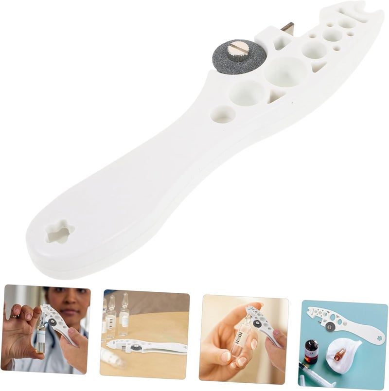 CANIGHT Ampoule Bottle Opener Ampoule Opening Tool Ampoule Bottle Breaker Hospital Accessories Ampoule Opener Nurse Ampule Cutting Tool Glass Cutters Tools Ampule Bottle Cutting Tool, White - Image 5