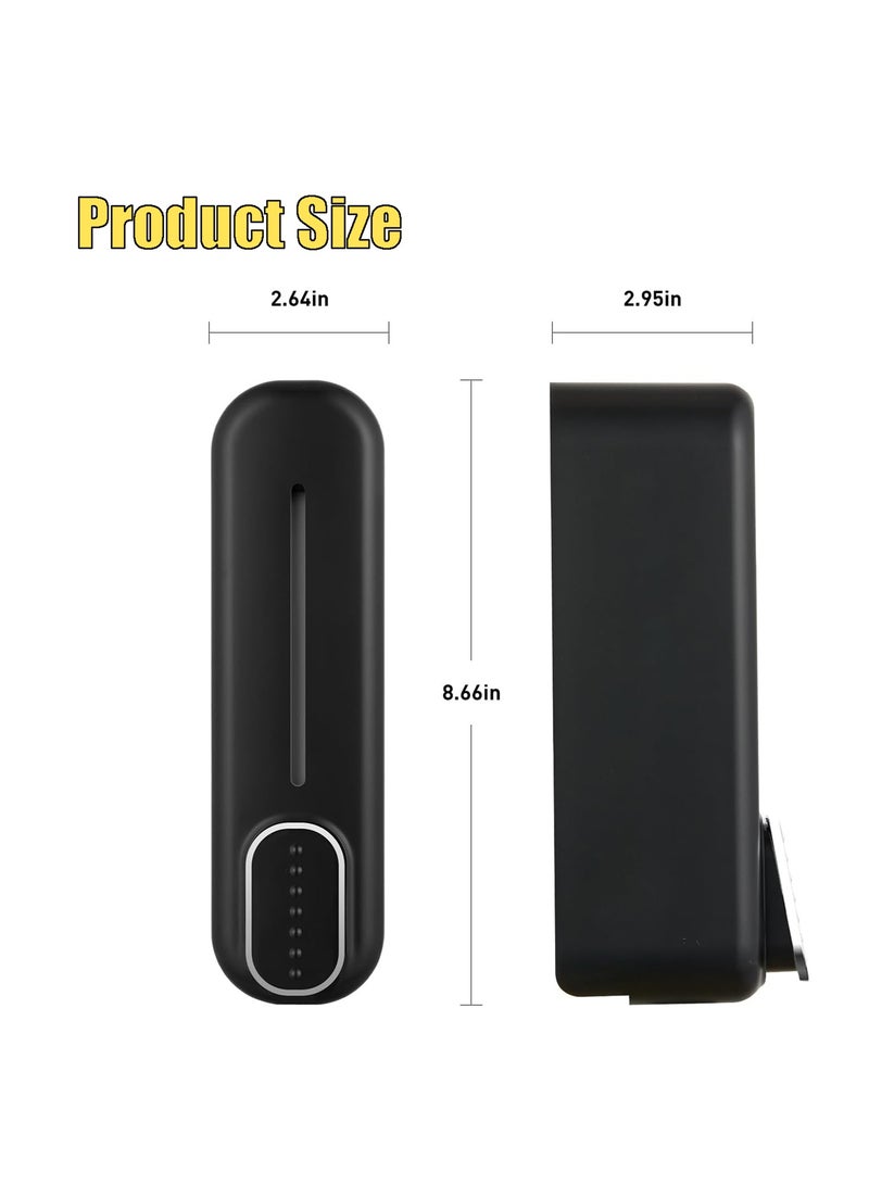 CMGTYYD. موزع صابون أسود مثبت على الحائط، حجرة واحدة، سعة 350 مل، شامبو، بلسم، غسول للجسم، تجاري، منزلي، جل استحمام، موزع صابون - Image 2