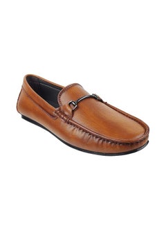Mochi Mochi Mens Leather Tan Loafers (Size (7 UK (41 EU))  - Image 2